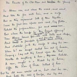 Manuscript of the Parable of the Old Man and the Young