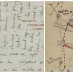 Collage of letters, sketches and maps from writers during the First World War