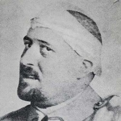 Guillaume Apollinaire in spring 1916 after the shrapnel wound to his temple