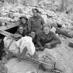 Men of the Royal West Kent Regiment in a dugout on Monastery Hill at Cassino, Italy, 26 March 1944