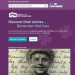 Screenshot of the Lives of the First World War website